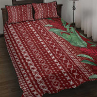 Women's Day Samoa Malu Tattoo Inspired Mix Teuila Quilt Bed Set Scarlet