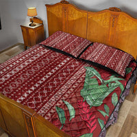 Women's Day Samoa Malu Tattoo Inspired Mix Teuila Quilt Bed Set Scarlet