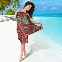 Women's Day Samoa Malu Tattoo Inspired Mix Teuila Sarong Scarlet