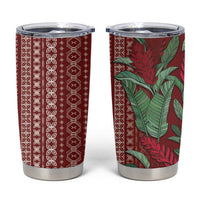 Women's Day Samoa Malu Tattoo Inspired Mix Teuila Tumbler Cup Scarlet LT7 Scarlet - Polynesian Pride