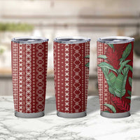 Women's Day Samoa Malu Tattoo Inspired Mix Teuila Tumbler Cup Scarlet LT7 - Polynesian Pride