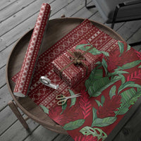 Women's Day Samoa Malu Tattoo Inspired Mix Teuila Wrapping Paper Scarlet