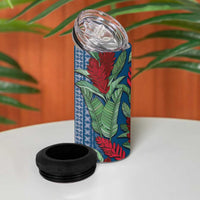 Women's Day Samoa Malu Tattoo Inspired Mix Teuila 4 in 1 Can Cooler Tumbler Royal Blue