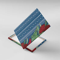 Women's Day Samoa Malu Tattoo Inspired Mix Teuila Canvas Wall Art Royal Blue