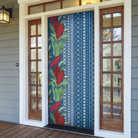 Women's Day Samoa Malu Tattoo Inspired Mix Teuila Door Cover Royal Blue