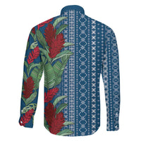Women's Day Samoa Malu Tattoo Inspired Mix Teuila Family Matching Off Shoulder Short Dress and Hawaiian Shirt Royal Blue
