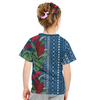 Women's Day Samoa Malu Tattoo Inspired Mix Teuila Kid T Shirt Royal Blue LT7 - Polynesian Pride