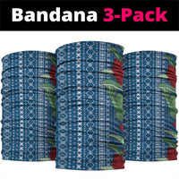 Women's Day Samoa Malu Tattoo Inspired Mix Teuila Neck Gaiter Royal Blue