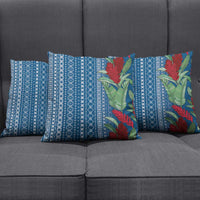 Women's Day Samoa Malu Tattoo Inspired Mix Teuila Pillow Cover Royal Blue