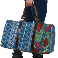 Women's Day Samoa Malu Tattoo Inspired Mix Teuila Travel Bag Royal Blue