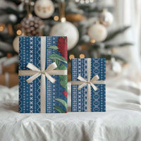 Women's Day Samoa Malu Tattoo Inspired Mix Teuila Wrapping Paper Royal Blue