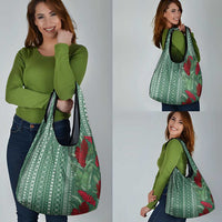 Women's Day Samoa Malu Tattoo Inspired Mix Teuila Grocery Bag Sage Green