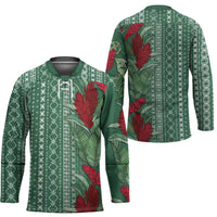 Women's Day Samoa Malu Tattoo Inspired Mix Teuila Hockey Jersey Sage Green