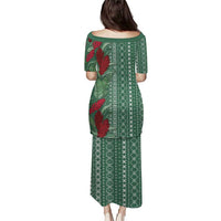 Women's Day Samoa Malu Tattoo Inspired Mix Teuila Puletasi Sage Green