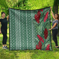 Women's Day Samoa Malu Tattoo Inspired Mix Teuila Quilt Sage Green