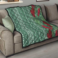 Women's Day Samoa Malu Tattoo Inspired Mix Teuila Quilt Sage Green