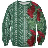 Women's Day Samoa Malu Tattoo Inspired Mix Teuila Sweatshirt Sage Green