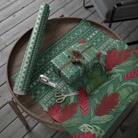 Women's Day Samoa Malu Tattoo Inspired Mix Teuila Wrapping Paper Sage Green