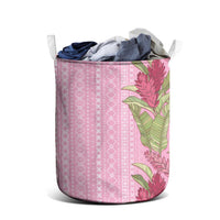 Women's Day Samoa Malu Tattoo Inspired Mix Teuila Laundry Basket Rose Pink