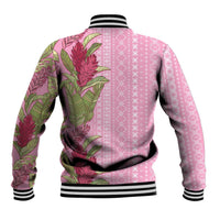 Women's Day Samoa Malu Tattoo Inspired Mix Teuila Baseball Jacket Rose Pink