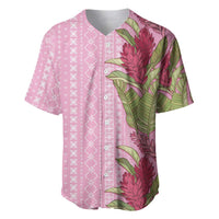 Women's Day Samoa Malu Tattoo Inspired Mix Teuila Baseball Jersey Rose Pink
