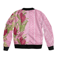 Women's Day Samoa Malu Tattoo Inspired Mix Teuila Bomber Jacket Rose Pink
