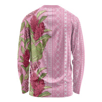 Women's Day Samoa Malu Tattoo Inspired Mix Teuila Long Sleeve Shirt Rose Pink LT7 - Polynesian Pride