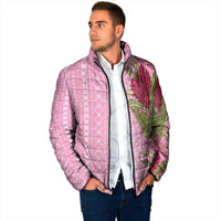 Women's Day Samoa Malu Tattoo Inspired Mix Teuila Padded Jacket Rose Pink