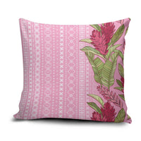 Women's Day Samoa Malu Tattoo Inspired Mix Teuila Pillow Cover Rose Pink