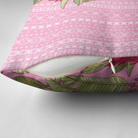 Women's Day Samoa Malu Tattoo Inspired Mix Teuila Pillow Cover Rose Pink