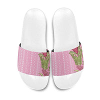 Women's Day Samoa Malu Tattoo Inspired Mix Teuila Slide Sandals Rose Pink