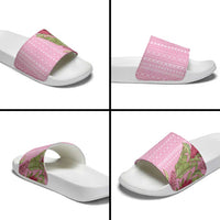 Women's Day Samoa Malu Tattoo Inspired Mix Teuila Slide Sandals Rose Pink