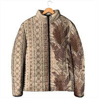 Women's Day Samoa Malu Tattoo Inspired Mix Teuila Padded Jacket Vintage Tapa