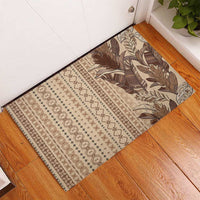 Women's Day Samoa Malu Tattoo Inspired Mix Teuila Rubber Doormat Vintage Tapa LT7 - Polynesian Pride
