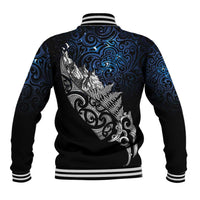 Maori Matariki Baseball Jacket Landscape Styled Fern - Galaxy