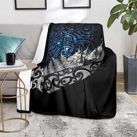 Maori Matariki Blanket Landscape Styled Fern - Galaxy