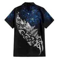 Maori Matariki Family Matching Long Sleeve Bodycon Dress and Hawaiian Shirt Landscape Styled Fern - Galaxy