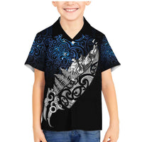 Maori Matariki Family Matching Mermaid Dress and Hawaiian Shirt Landscape Styled Fern - Galaxy