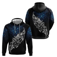 Maori Matariki Hoodie Landscape Styled Fern - Galaxy