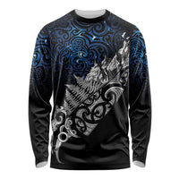 Maori Matariki Long Sleeve Shirt Landscape Styled Fern - Galaxy