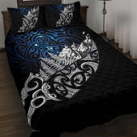 Maori Matariki Quilt Bed Set Landscape Styled Fern - Galaxy