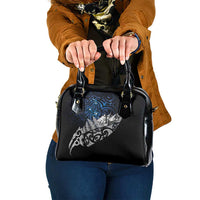 Maori Matariki Shoulder Handbag Landscape Styled Fern - Galaxy