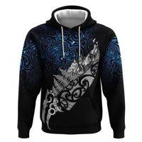 Maori Matariki Zip Hoodie Landscape Styled Fern - Galaxy