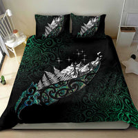Maori Matariki Bedding Set Landscape Styled Fern - Paua Shell