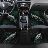Maori Matariki Car Mats Landscape Styled Fern - Paua Shell LT7 Set 4pcs Green - Polynesian Pride