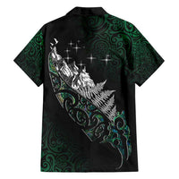 Maori Matariki Family Matching Long Sleeve Bodycon Dress and Hawaiian Shirt Landscape Styled Fern - Paua Shell