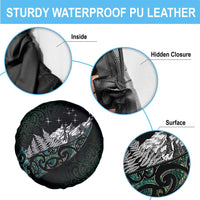 Maori Matariki Spare Tire Cover Landscape Styled Fern - Paua Shell LT7 - Polynesian Pride