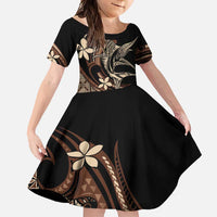 Samoa Manuia le Aso Tuto'atasi Family Matching Off Shoulder Maxi Dress and Hawaiian Shirt Siapo Mamanu Mix Tatau Marlin