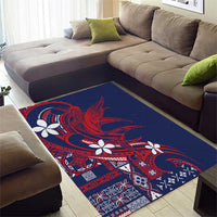 Samoa Manuia le Aso Tuto'atasi Area Rug Siapo Mamanu Mix Tatau Marlin - Flag Color