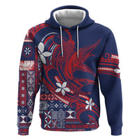 Samoa Manuia le Aso Tuto'atasi Hoodie Siapo Mamanu Mix Tatau Marlin - Flag Color